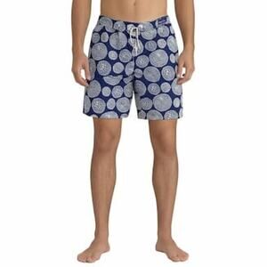 Johnnie-O Mens Twilight Board Shorts Swim Trunks Size Medium Blue White Lined